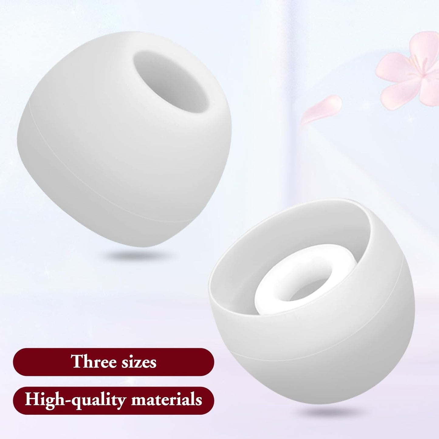 15 Pairs Silicone Ear Bud Replacement Pieces Earbuds Ear Tips Replacement Ear Bud Covers S/M/L Sizes Ear Gels Soft Earphones Earbuds White Ear Cushion Ear Bud Tips Replacement Kit