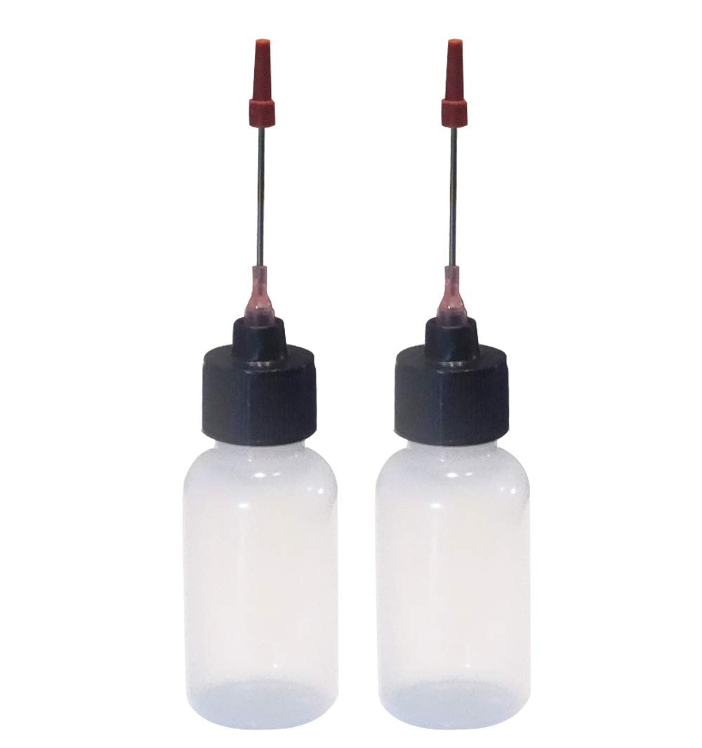 2 Bottles -1 OZ Size Bottles with Stainless Needle tip for All Your Gun Oils