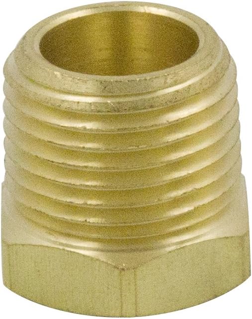 1/4" NPT Male to 1/8" NPT Female Brass Reducer Bushing Forged Hex Head Pipe Fitting 1200psi (Pack of 2)