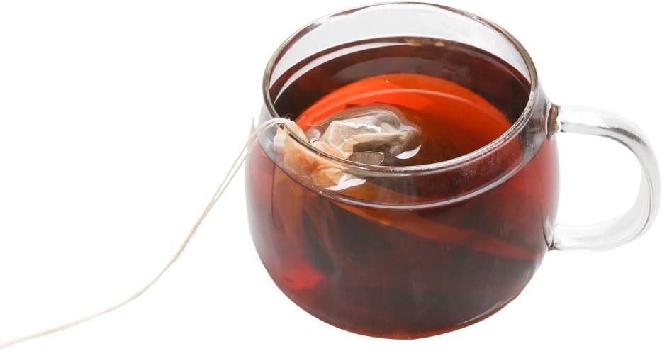 Tea Filter bags, safe and natural material, disposable tea infuser, empty tea bag with drawstring for loose leaf tea, set of 100（3.15 x 3.94 inch ） (White)