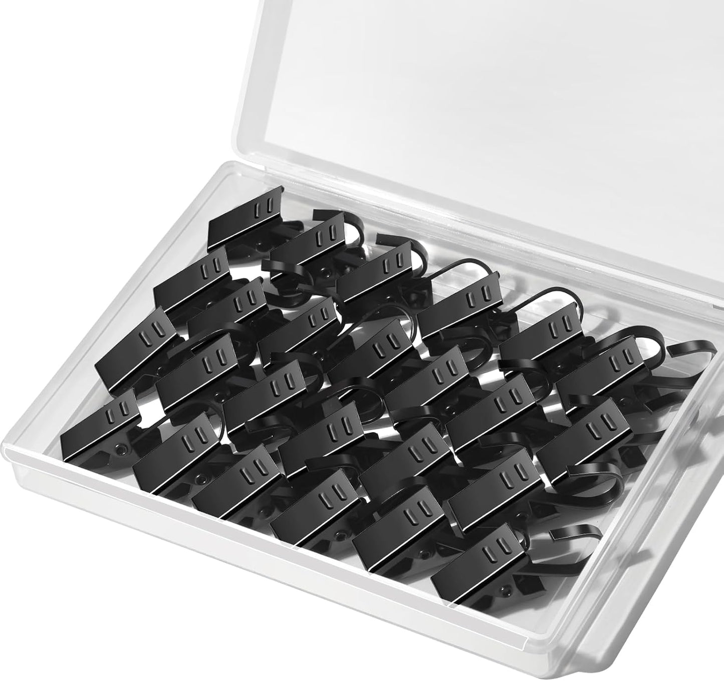 25 Pcs Small Curtain Hooks for Drapes, Curtain Clips for Hanging Hooks for Drapes Bows Hat, Curtain Rod Hooks, Stainless Steel S Hooks for Hanging Tent Lights Photo Party Decorations