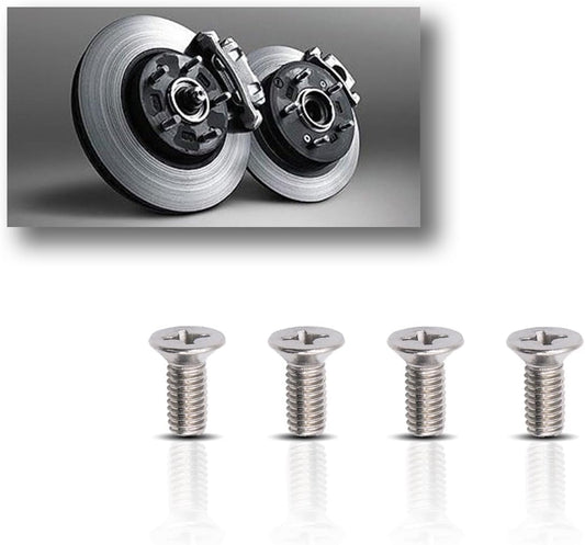 4-Pack Screw for Rotor Brake Disc Retaining, Retaining Hardware Bolts Screw Kit for Honda, Acura and Kia Models, Stainless Steel Brake Disc Rotor for Front and Rear
