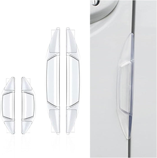 4 PCS Car Door Bumper Anti-Collision Strips, Car Door Embedded Anti-Scratch Strip, Self-Adhesive Car Side Door Edge Guard Protector, Universal Car Door Protection Decorative Cover (Transparent)