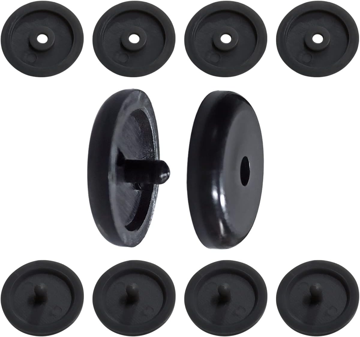 5 Sets Universal Fit Seatbelt Stopper Kit, Snap-on Seat Belt Button Stop, Black Seat Belt Buckle Button Prevent Plastic Seat Belt Button Buckle Clip Stop From Sliding Down The Belt