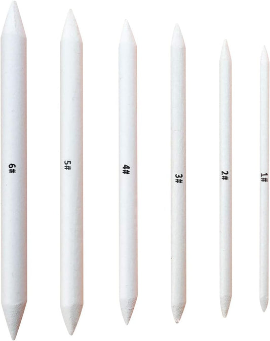6 PCS Blending Stumps and Tortillions, Sketch Drawing Tools, Paper Art Blenders for Student Sketch Drawing