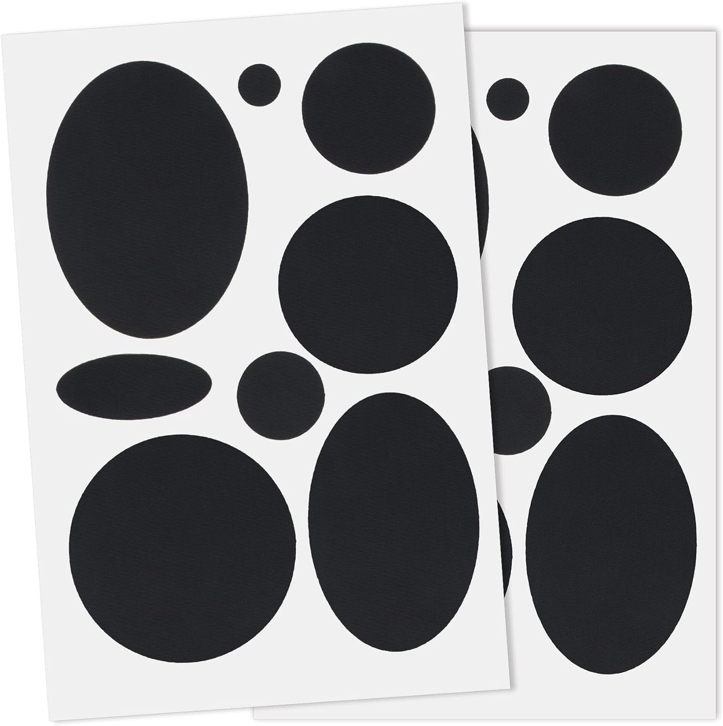 16pcs Puffer Down Jacket Repair Patches, Waterproof Stick on Patches for Hole, Pre-Cut Self Adhesive Nylon Fabric Repair Sticker Tape for Jacket Coat Tents- Black