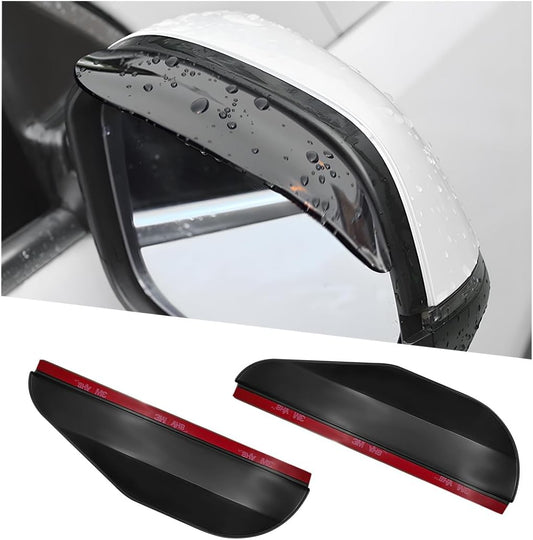 2 PCS Car Rearview Mirror Rain Cover, Waterproof Rain Visor for Vehicle Rearview Mirror, Automotive Side Mirror Eyebrows Protector Fit Sedan Truck SUV, Car Accessories (Black)