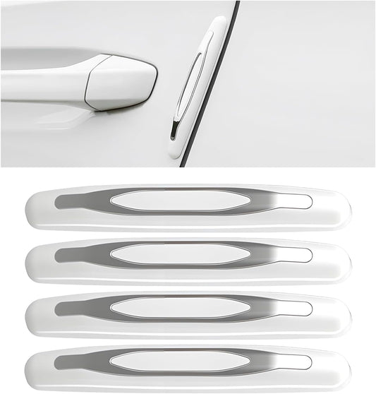 4 PCS Car Door Edge Guards, Anti-Scratch Self Adhesive Strip Trim Auto Body Protector, Anti-Collision Strip Vehicle Door Exterior Protective Cover, Car Accessories (White)