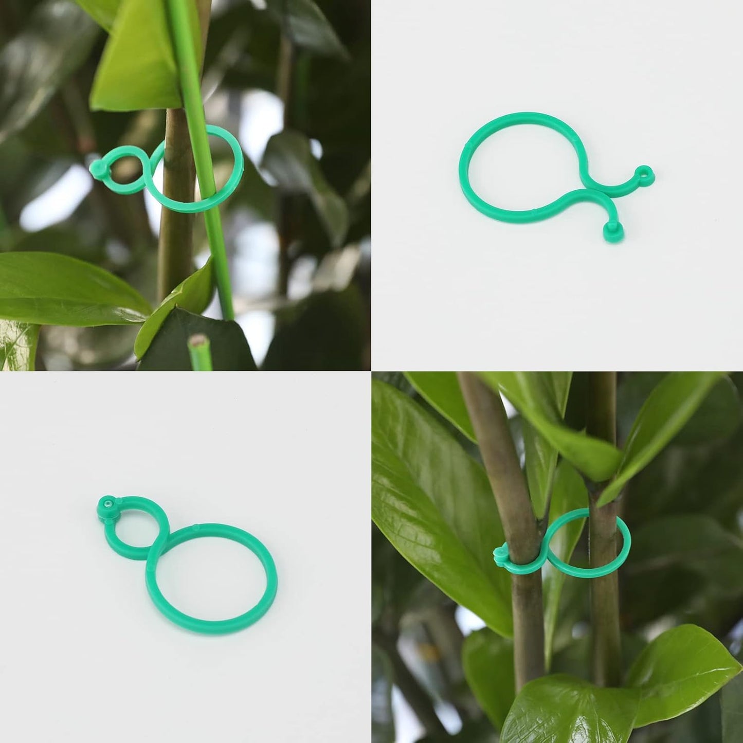 Garden Plant Support Clips 100Pcs Green Tomato Clips Vegetables Vine Flower Clips Garden Clips For Climbing Plants, Securing Plants