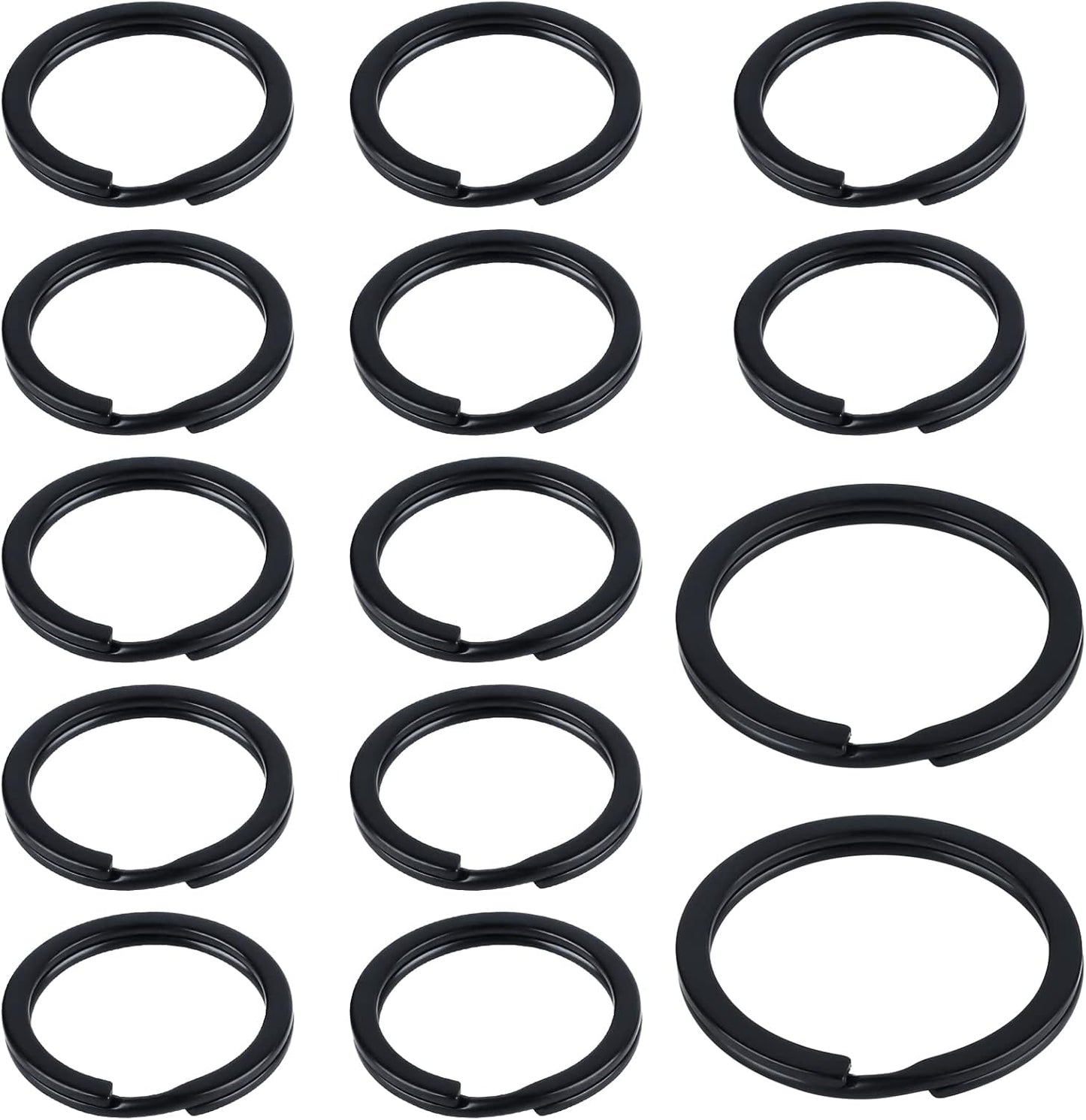 Flat Key Rings System Split Keychain Ring for Home Car Keys Organization Attachment, 14 Pieces