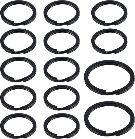 Flat Key Rings System Split Keychain Ring for Home Car Keys Organization Attachment, 14 Pieces