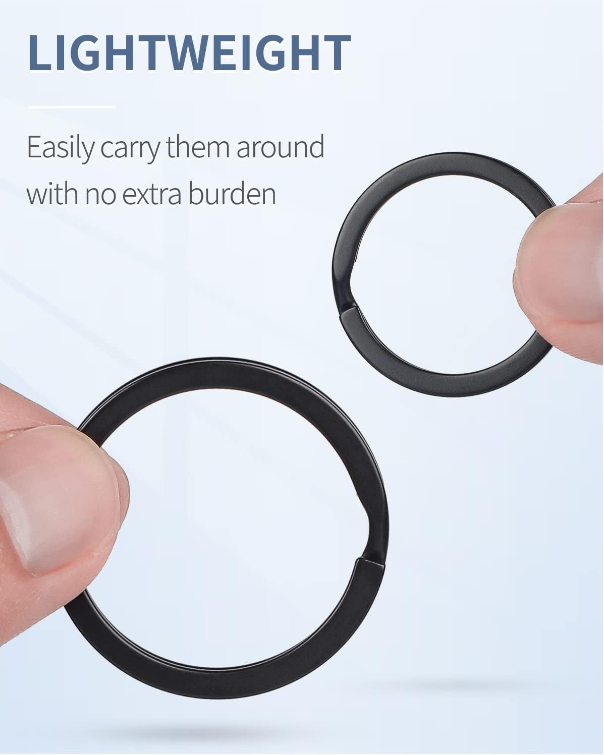 Flat Key Rings System Split Keychain Ring for Home Car Keys Organization Attachment, 14 Pieces
