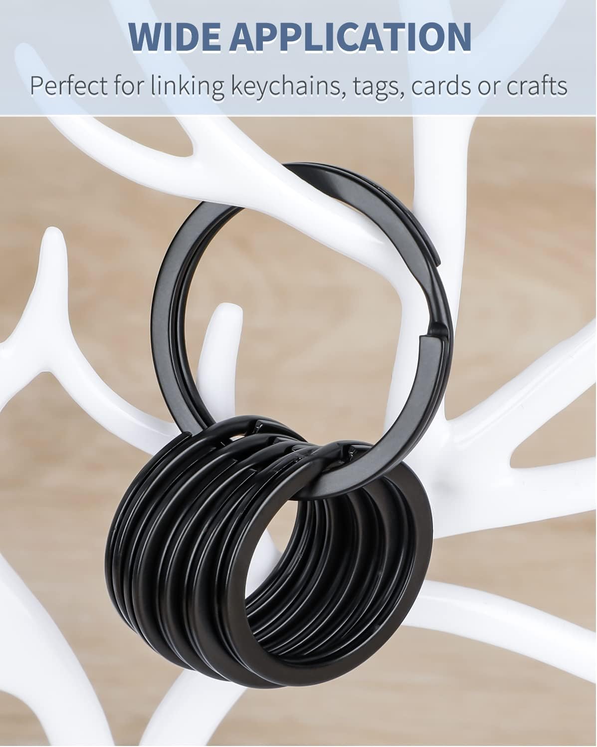 Flat Key Rings System Split Keychain Ring for Home Car Keys Organization Attachment, 14 Pieces