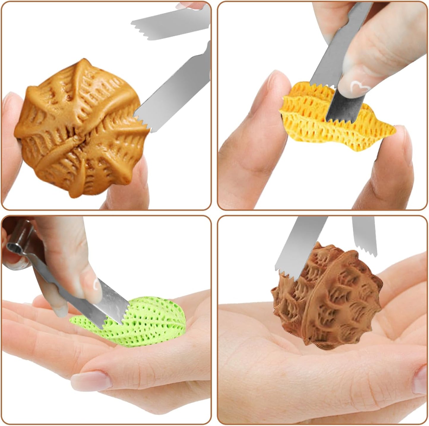 2Pcs Maamoul Tweezers Tongs, Maggash Manqat Pastry Tools Cookie Maker Dough Scraper Press, Stainless Steel Pastry Tongs Baking Crimper Tool for Decorating and Sealing Cookies, Shakarbura, Pie Crusts