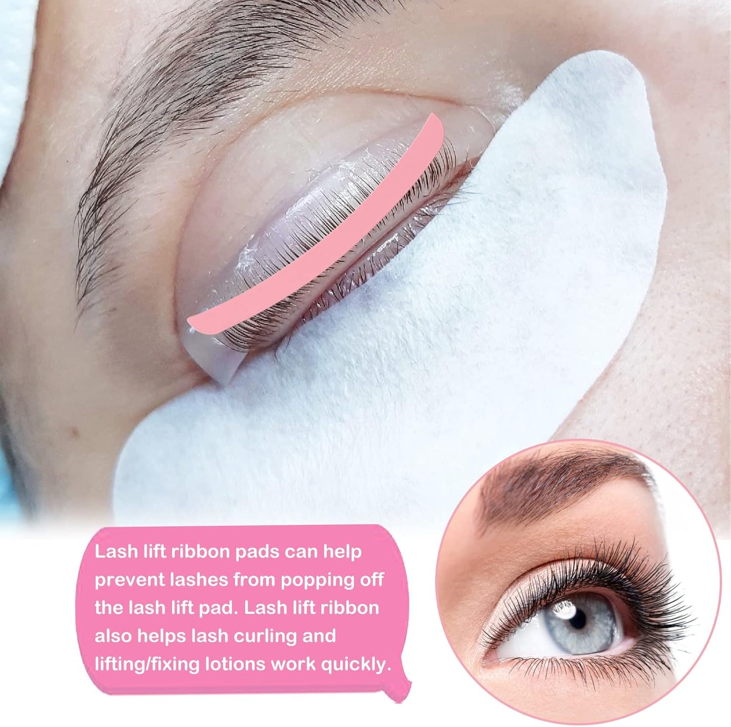 24Pcs Lash Lift Rods Ribbon Kit, Reusable Lash Lift Pads Lash Lift Tool, Soft Pads Silicone Perm Ribbon Eyelash Lifting Compensator, Eyelash Tapes Makeup Beauty Tools for Eyelashes Lifting (4 Colors)