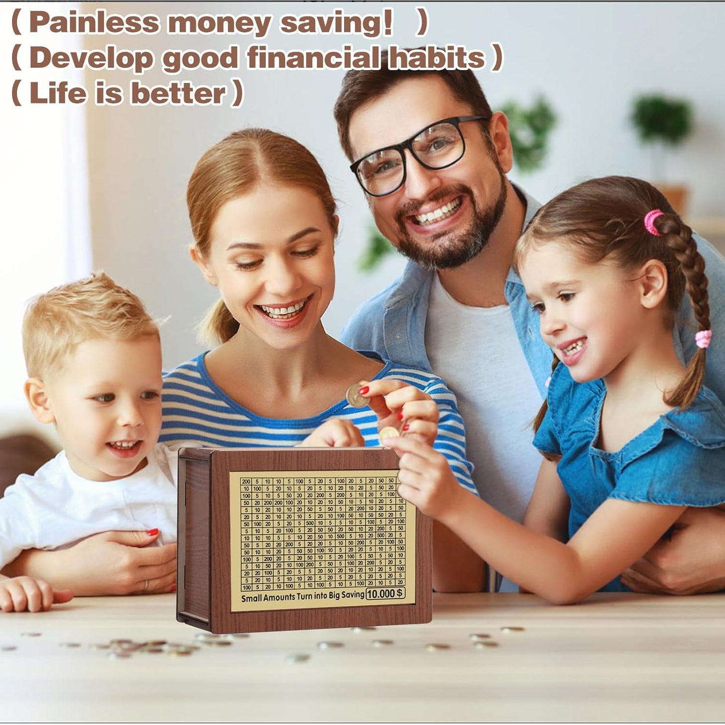 13Pcs Savings Box Accessory Strategy Table Sticker, Money Saving Challenge Supplies,Accessories for Cash, Challenge Money Box 10,000 Diverse Options