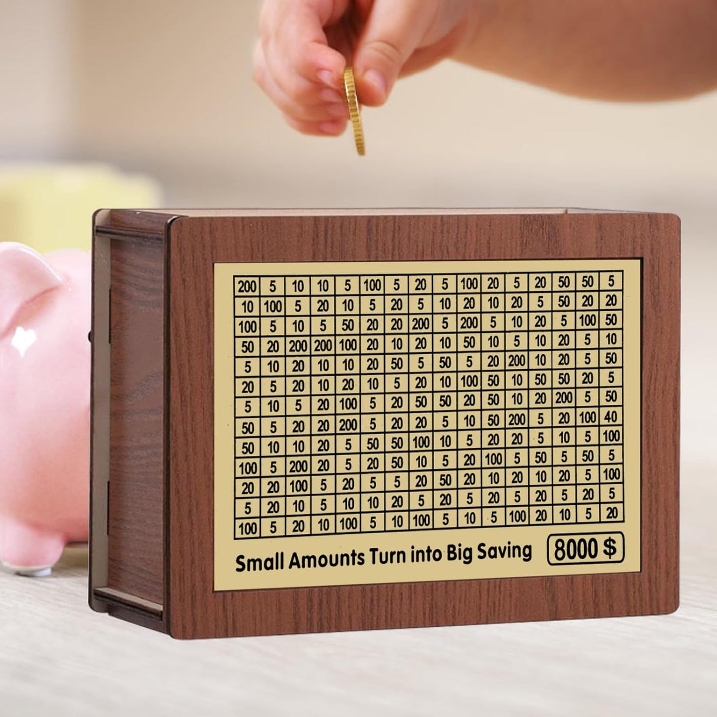 13Pcs Savings Box Accessory Strategy Table Sticker, Money Saving Challenge Supplies,Accessories for Cash, Challenge Money Box 10,000 Diverse Options