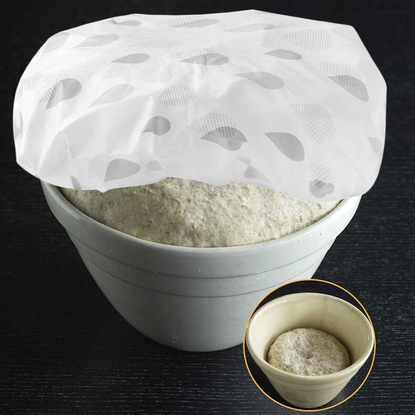 2Pcs Reusable Bread Elastic Bowl Covers for Rising, Sourdough, Adjustable Cover