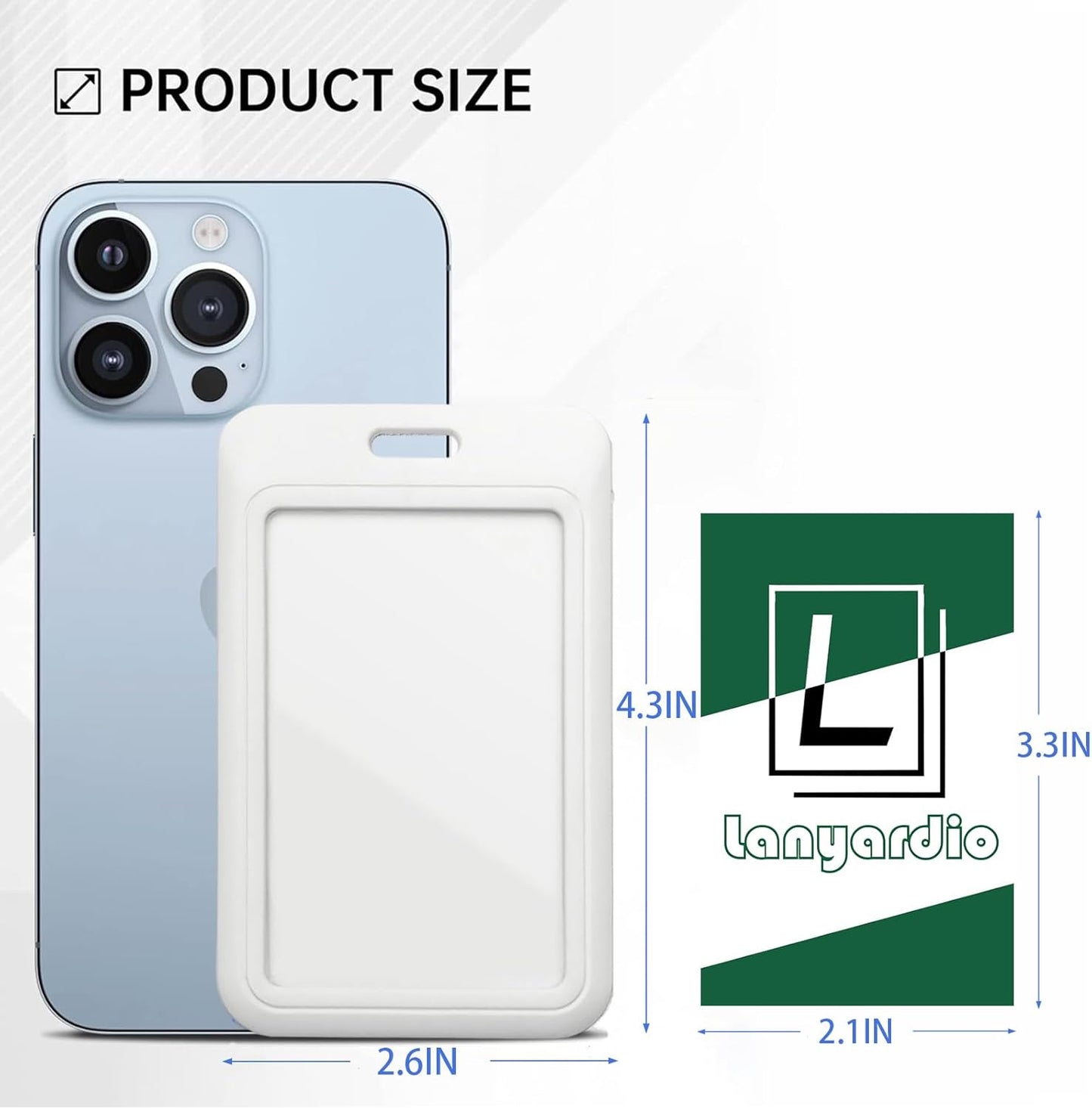 1 Pcs Sliding ID Badge Holder with Clear Window White ID Card Protector Pouch for Office School ID Credit Cards Proximity Key Cards Driver’s Licenses and Passes