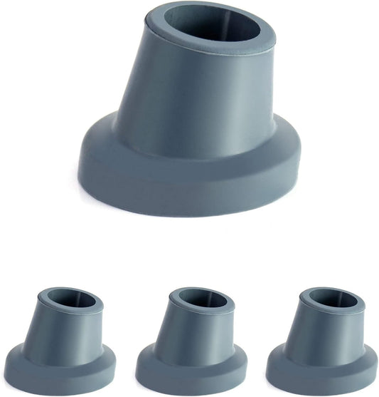 Replacement Feet for Shower Chair Bath Seat, 4 Pack 1" I.D Slope Rubber Tips Shower Bench and Tub Transfer Benches Suction Cup Feet, Grey