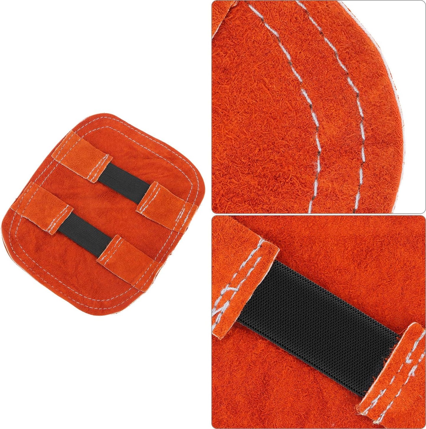 Hand Heat Shield Welding Gloves, Heat Split Leather Welding Hand Pad for Industrial Boiler Cutting