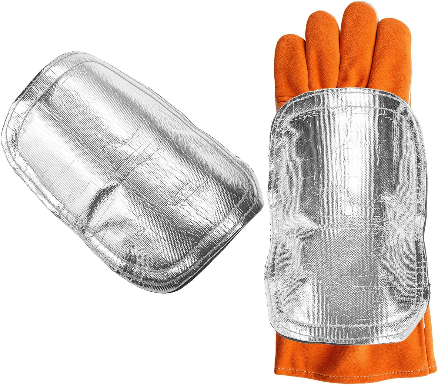 Hand Heat Shield Welding Gloves, Heat Split Leather Welding Hand Pad for Industrial Boiler Cutting