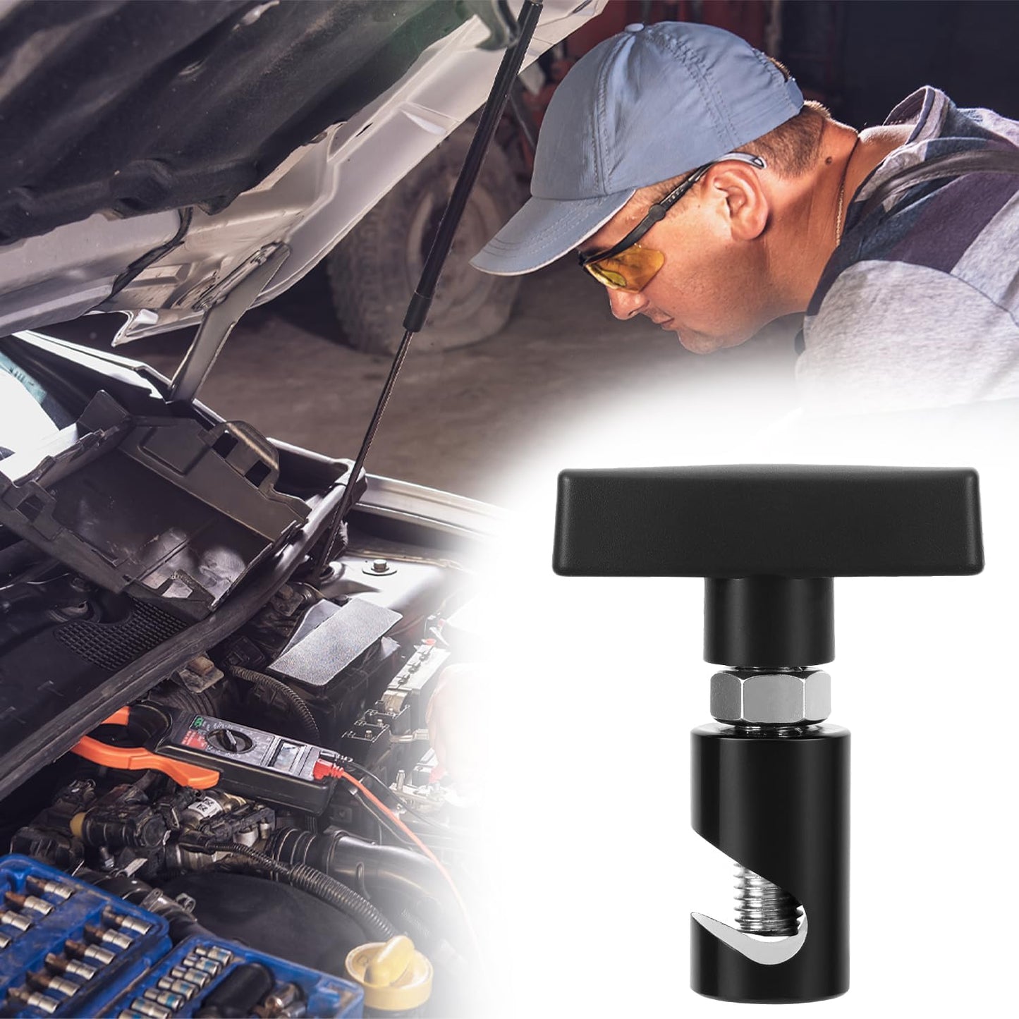 Lift Support Clamp for Hood Strut - 2 Pack Shock Prop Strut Stopper and Retainer Tool for Car Hood, Liftgate, Trunk