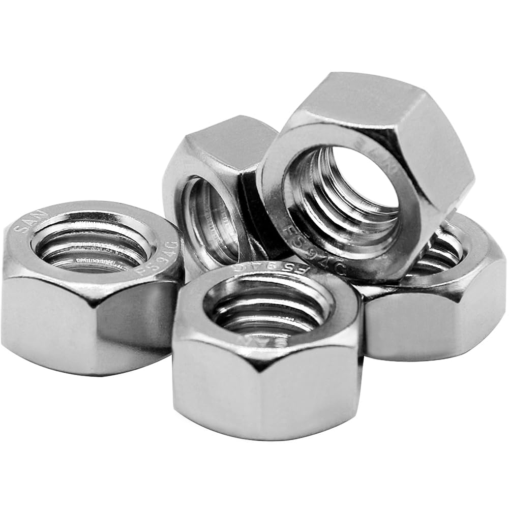 50PCS 5/16"-18 Nuts 18-8 304 (A2-70) Stainless Hardware Nuts Commercial Grade for Boats Dock Car