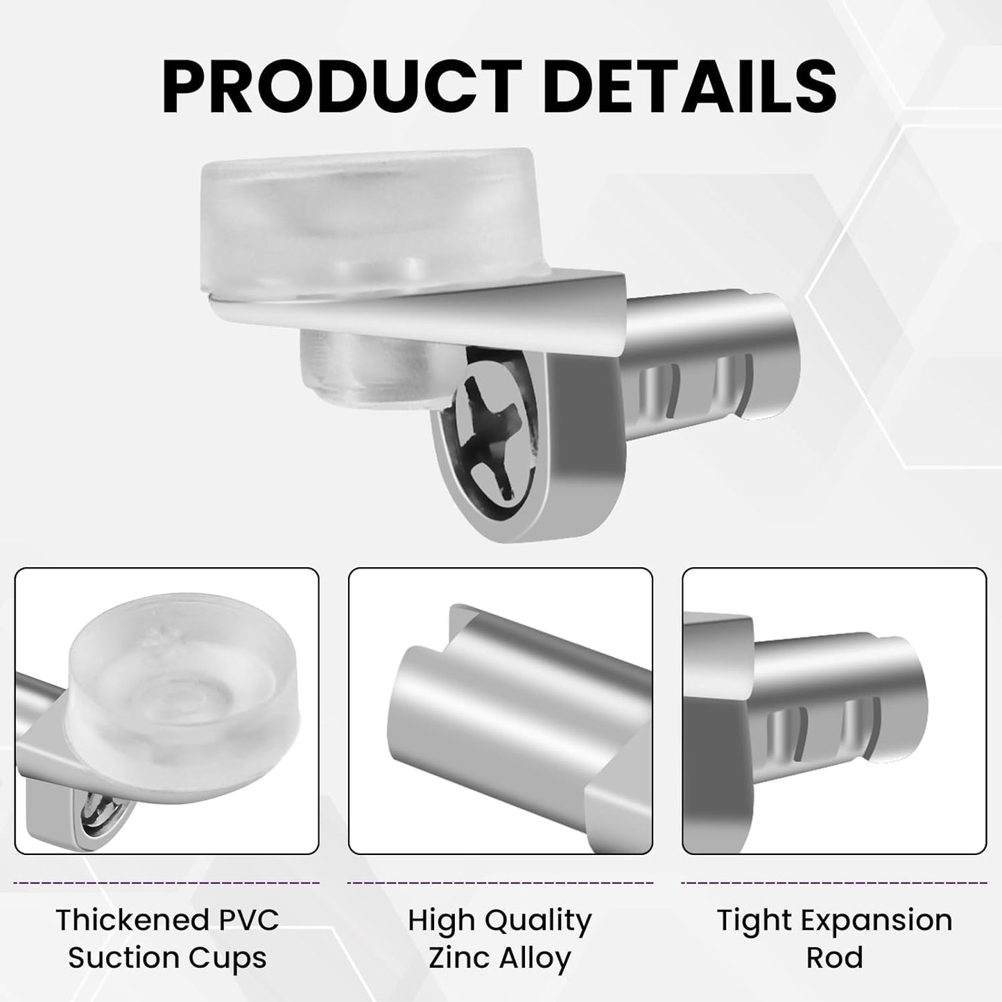 5mm Shelf Support Peg with Suction Cup, Heavy Duty Shelves Support Holders, 20pcs 1/5 Inch Shelf Pins Metal Adjustable Shelf Pegs for Kitchen Bookshelf Wardrobe Shelves Cupboard