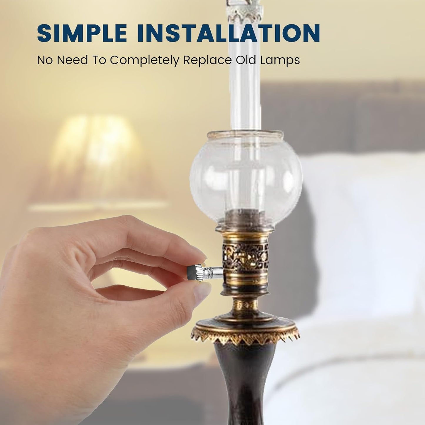 8 Pcs Lamp Switch Knob, Metal Turn On/Off Light Switch Knobs Replacement, Standard Size Twist Switch Knobs (Nickel Color)