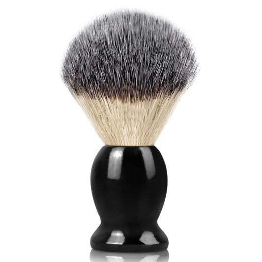 Hand Crafted Shaving Brush with Hard Wood Handle, Men's Luxury Professional Hair Salon Tool Gifts for Men-Black, Perfect Fathers Day Gifts from daughter, wife or Kids