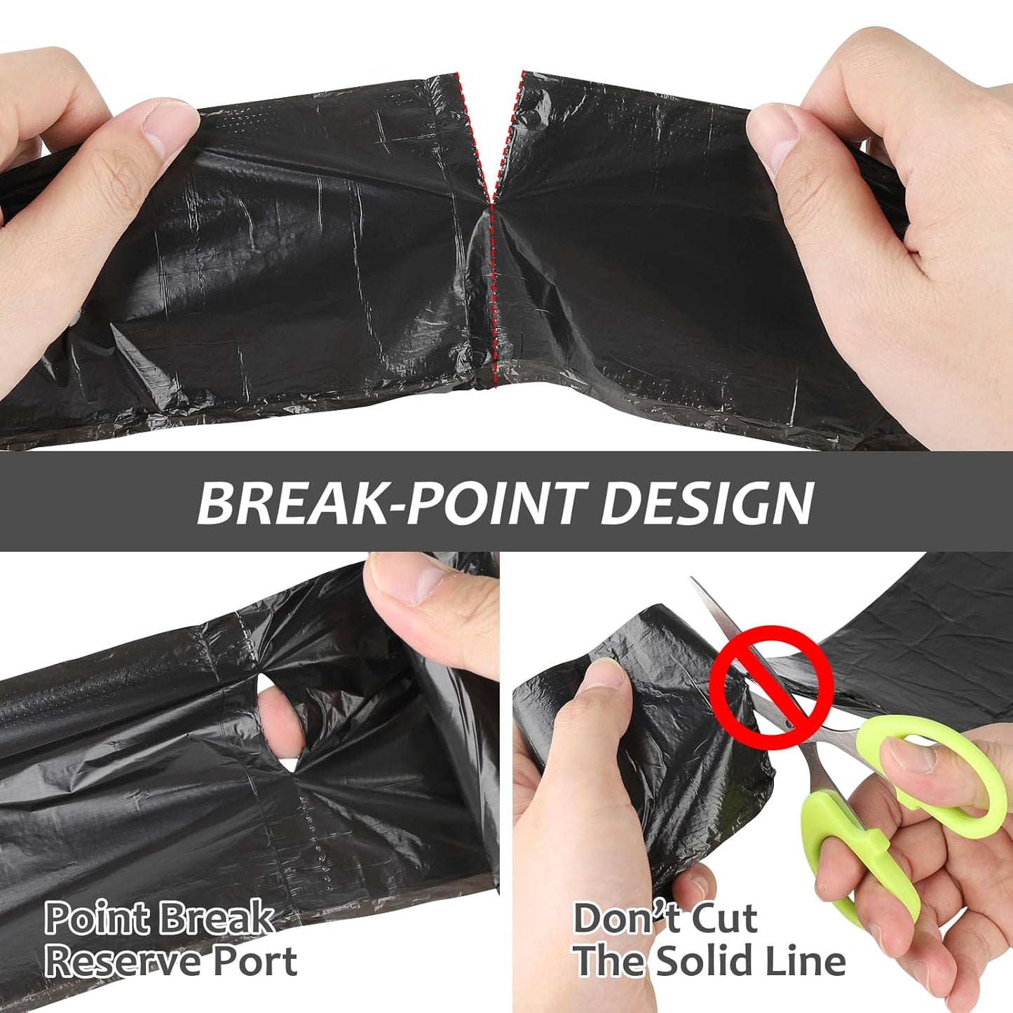 Mini Car Trash Can Bags for Auto Trash Bin, 120 Count Small Garbage Bags Organizer Tear-Resistant, Liner Refills (Vehicle Trash Can is not Included), Black