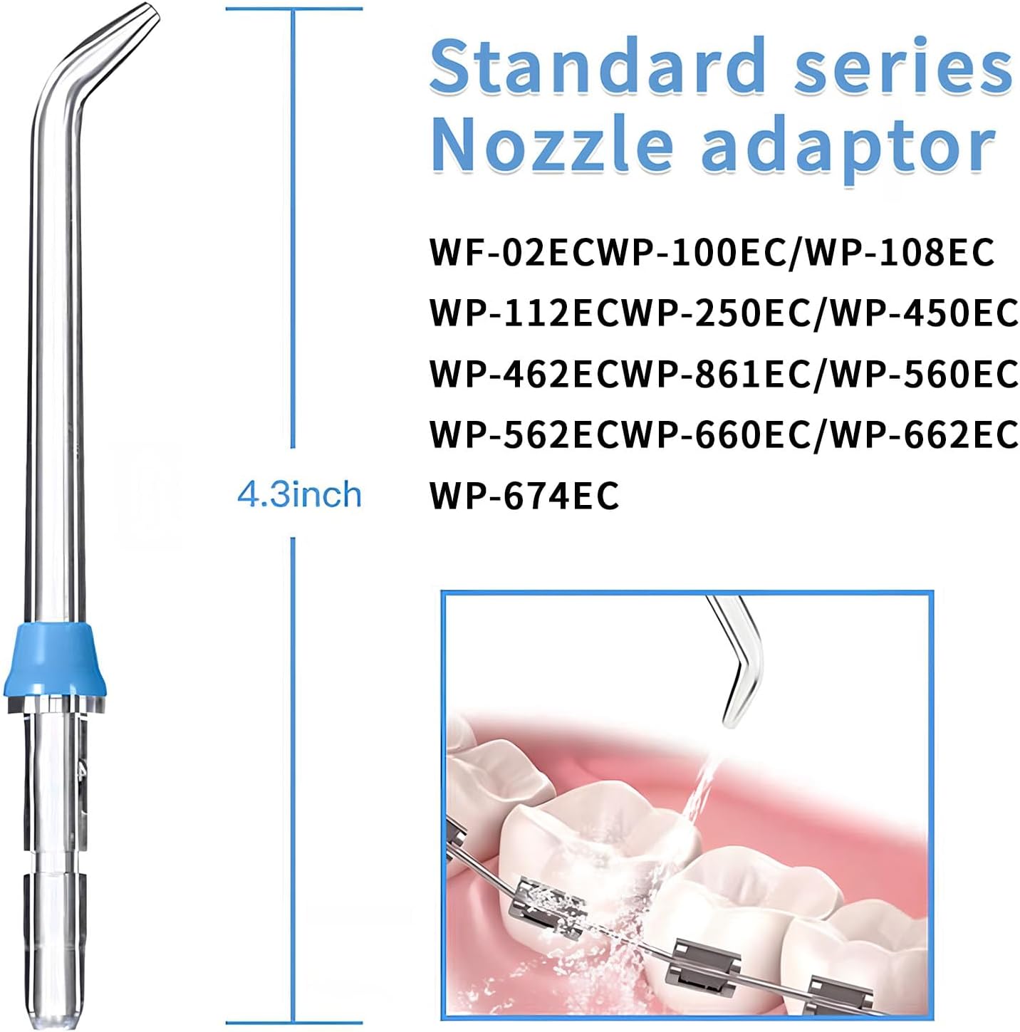 Replacement Heads for Waterpik Water Flosser,Replacement Tips for Waterpik Water Flosser,Easy to lnstall(4 Classic Jet Tips)