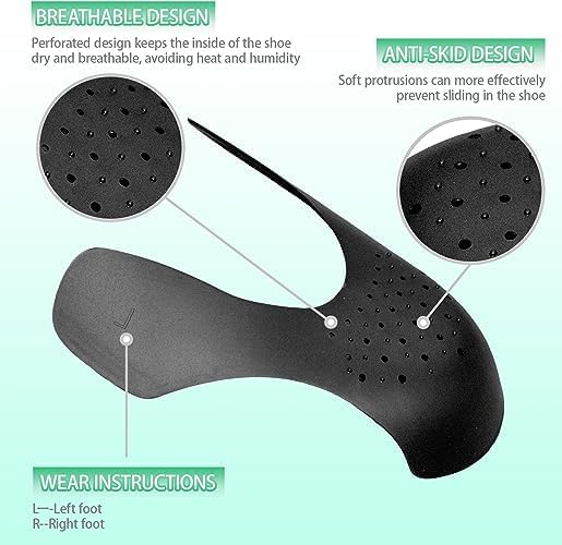 6 Pairs Shoe Crease Protectors for Most Sneakers - Men's 7-12, Women's 5-9