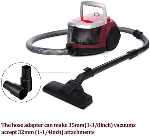 2 Pieces Cleaner Adapter 35mm (1-3/8 Inch) to 32 mm (1-1/4 Inch) for Inner Diameter 32 Brush Fit to Outer Diameter 35 Tube Plastic Vacuum Hose Adapter