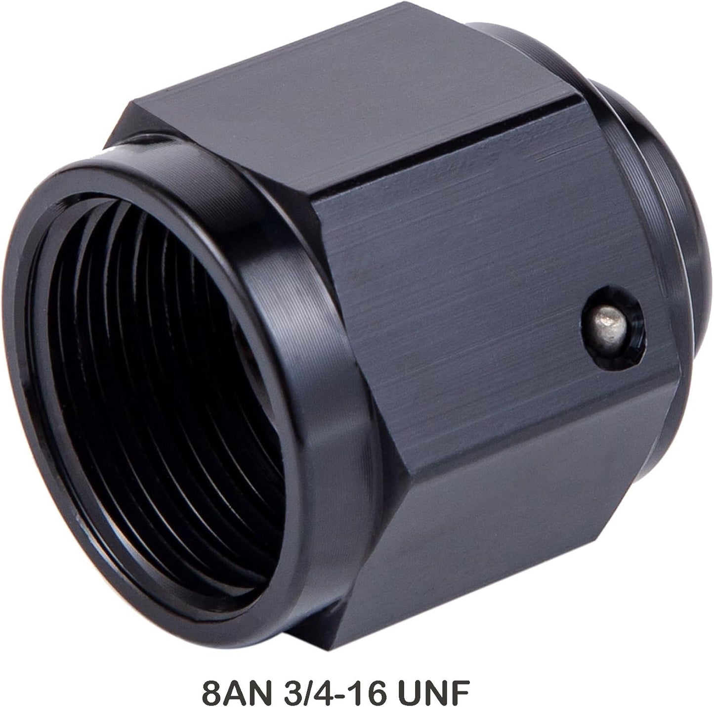 8AN Female Flare Cap Block off Fitting Plug Nut Adapter Aluminum Black 2PCS (8AN 2Pack)
