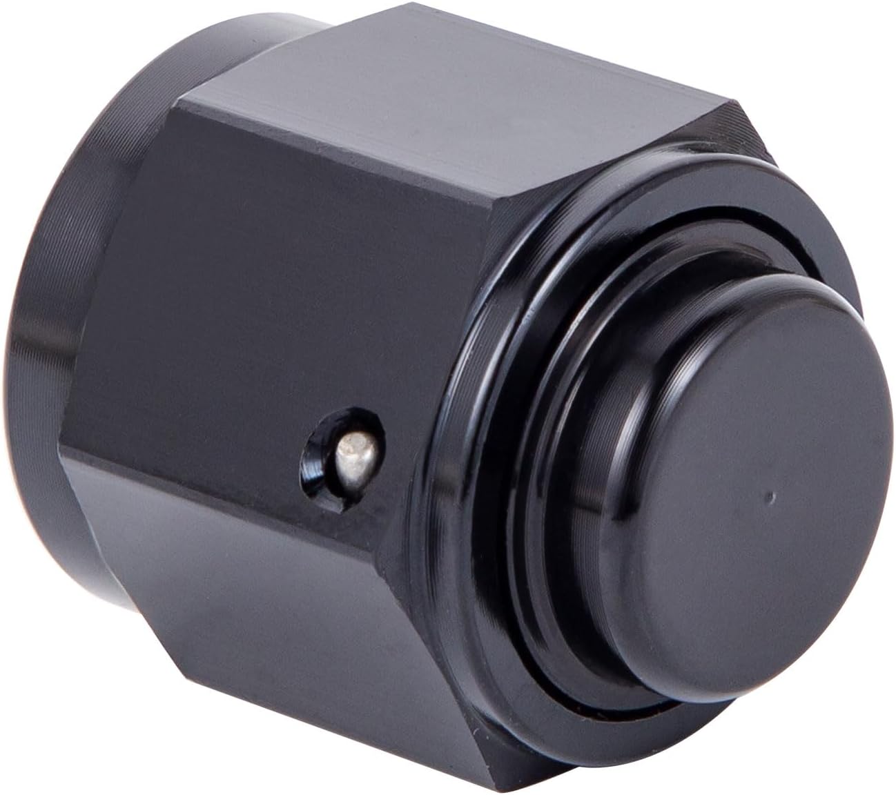 8AN Female Flare Cap Block off Fitting Plug Nut Adapter Aluminum Black 2PCS (8AN 2Pack)