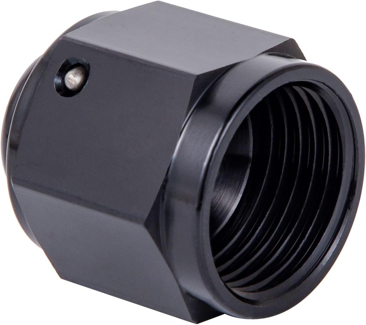 8AN Female Flare Cap Block off Fitting Plug Nut Adapter Aluminum Black 2PCS (8AN 2Pack)