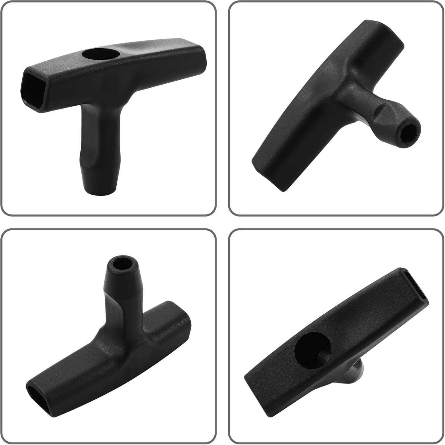 2 Packs Pull Cord Handle, Gasoline Engine Pull Starter Handle Grip, Lawn Mower Pull Handle for Generator, Chainsaw, Trimmer Edger Brush Cutter Engine Parts, 2.84Inch Long and 0.65Inch Width Handle