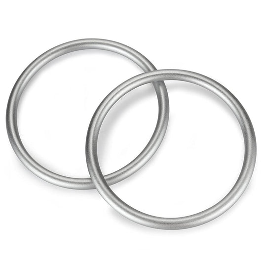Aluminium Baby Sling Ring 3 in, Soft Wrap Carrier Rings Accessory for Infants Toddlers Newborn Kids (Silver)