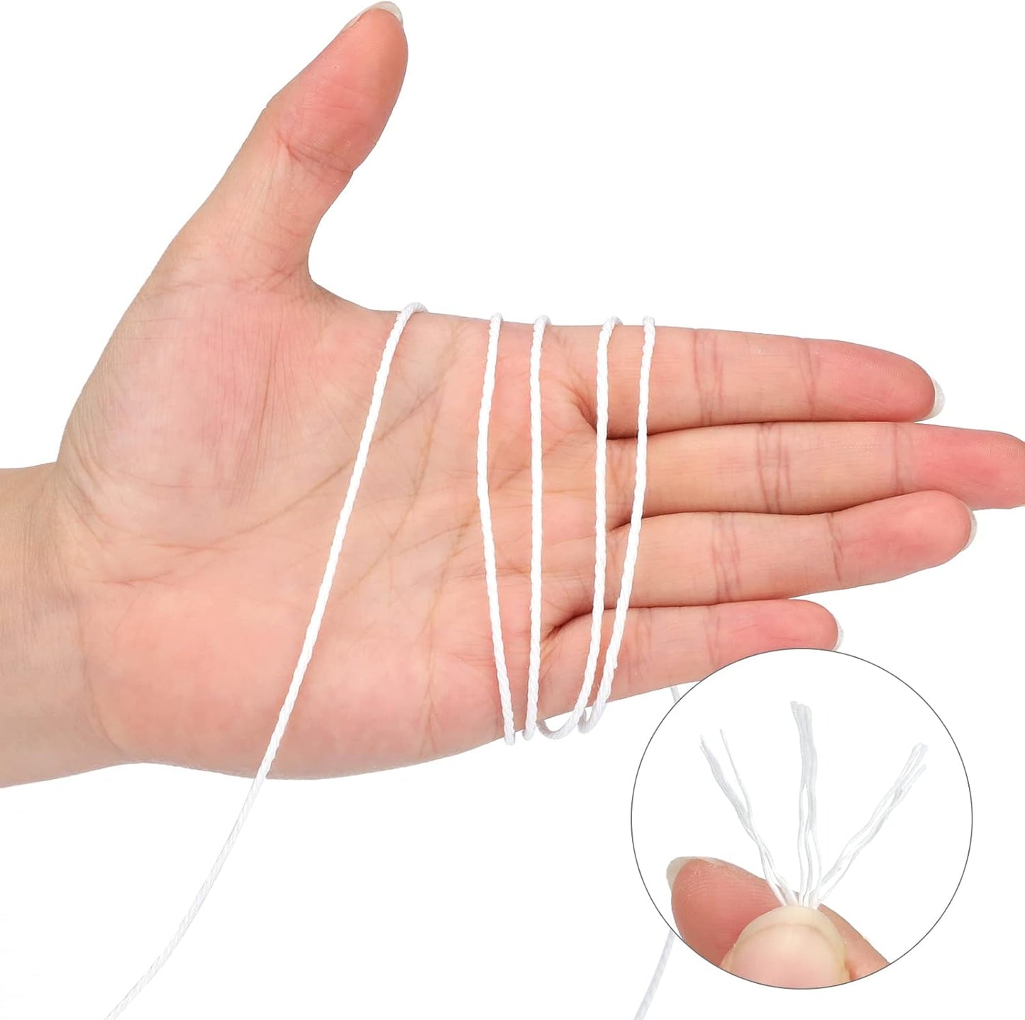 White Cotton String Butchers Cooking String Twine 2mm 656ft for Crafts, Tying Meat, Making Sausage