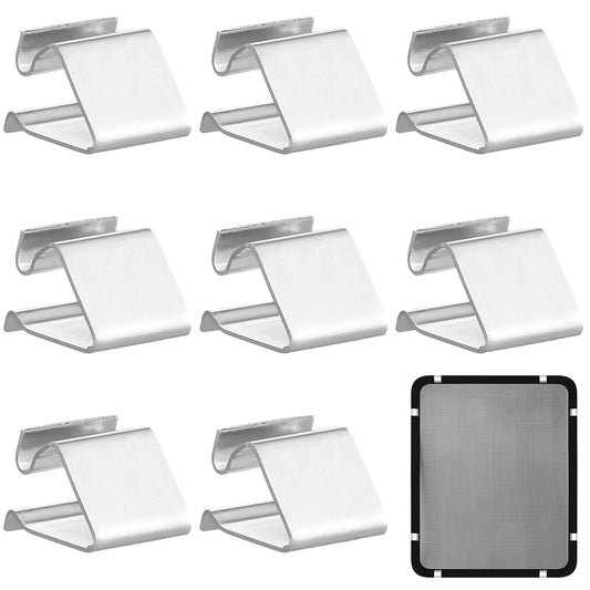8 Pcs RV Window Replacement Screen Clips Screen Installer Clips Screen Retainers Clips RV Roll Form Screen Spring Bail for Replacing Clips on RV Window Screens Repairing Screen Frames