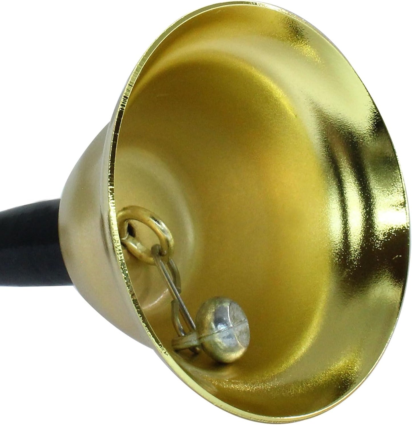 2 Pack Loud Hand Bells, Gold Ringing Bells with Handle Call Bells Dinner Bells for Classroom, Food Line, Alarm, Jingles, Ringing