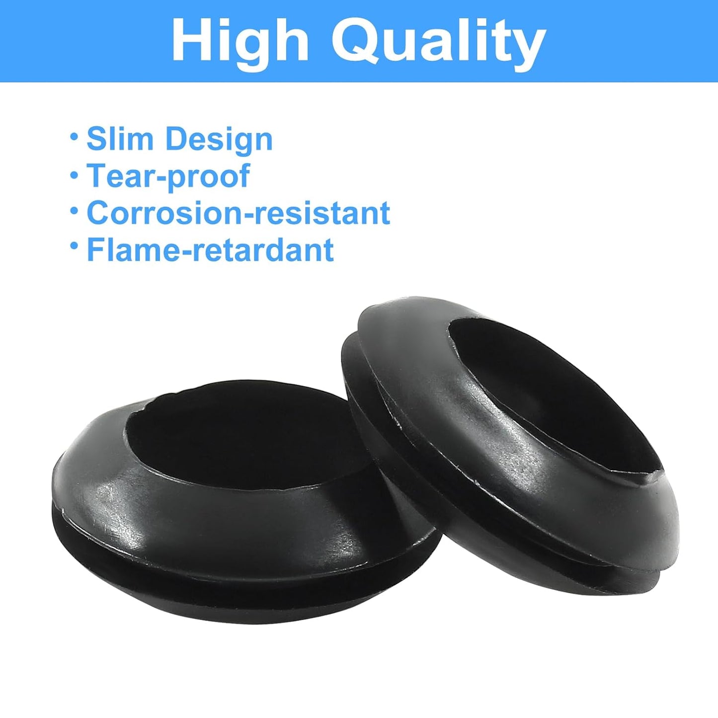 12 Pcs 20mm Rubber Grommets, 3/4 Inch ID Rubber Hole Grommets Rubber Wire Grommets Eyelet Ring Gasket Hole Grommets for Firewall Wires Cables Hoses Protection