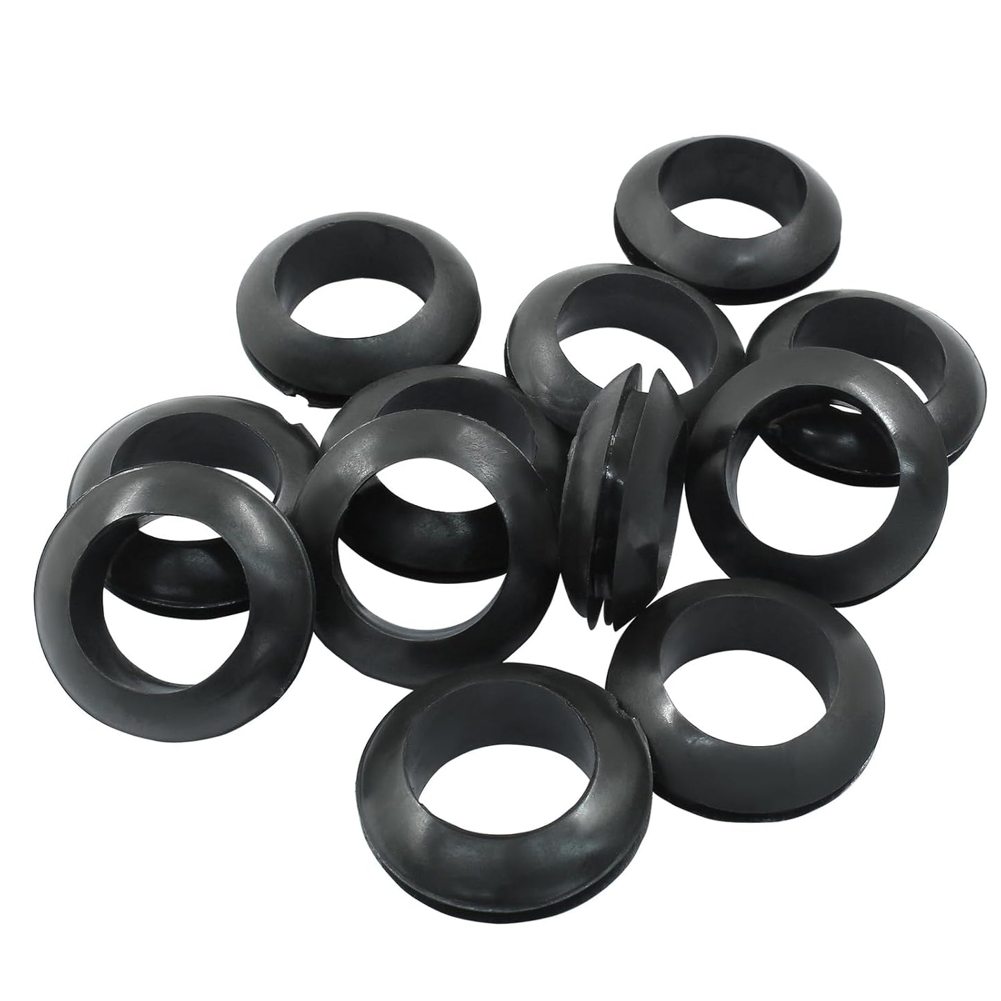 12 Pcs 20mm Rubber Grommets, 3/4 Inch ID Rubber Hole Grommets Rubber Wire Grommets Eyelet Ring Gasket Hole Grommets for Firewall Wires Cables Hoses Protection