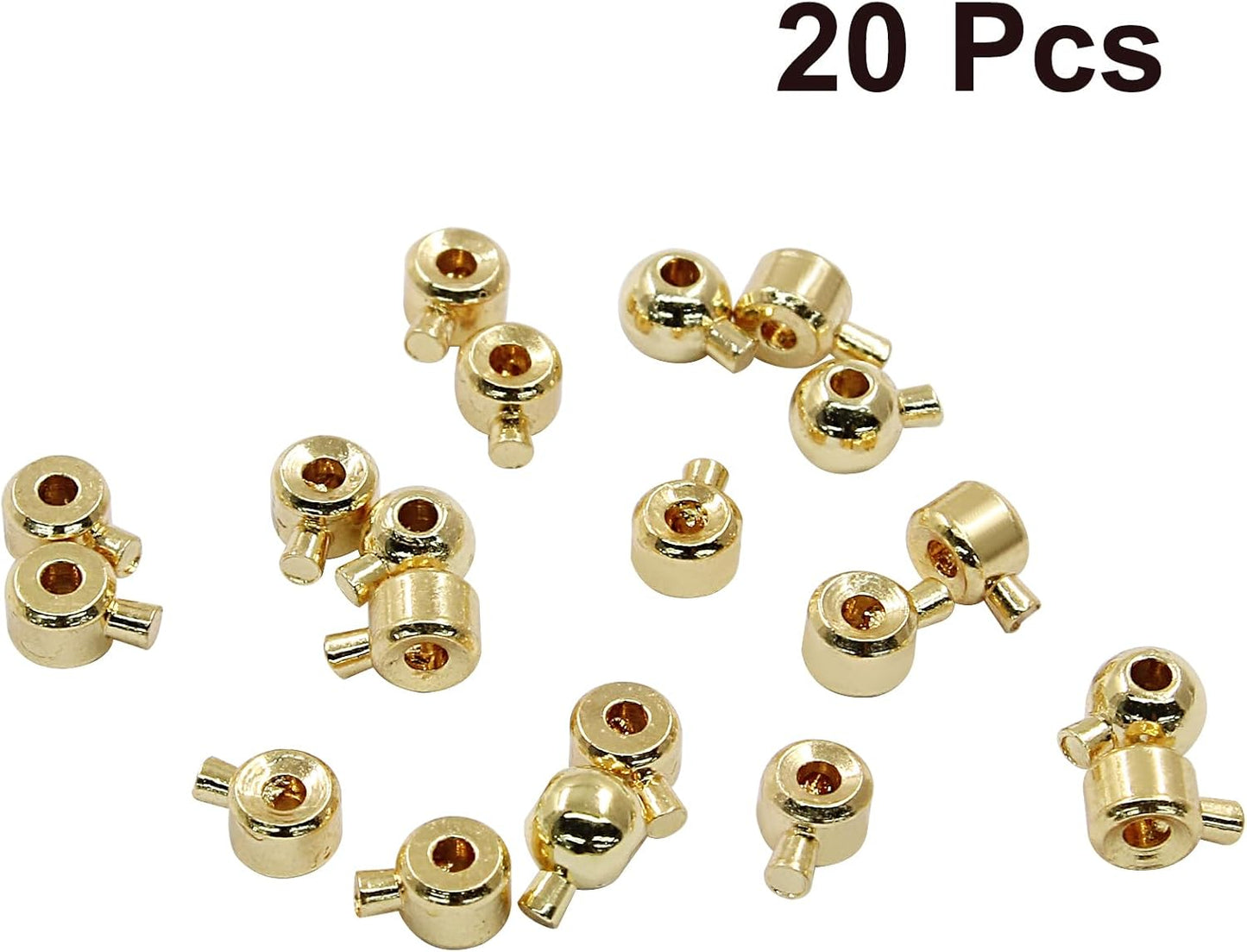 20Pcs Gold Plated Brass Rondelle Spacer Beads 3mm for DIY Bracelet Necklace Jewelry Making