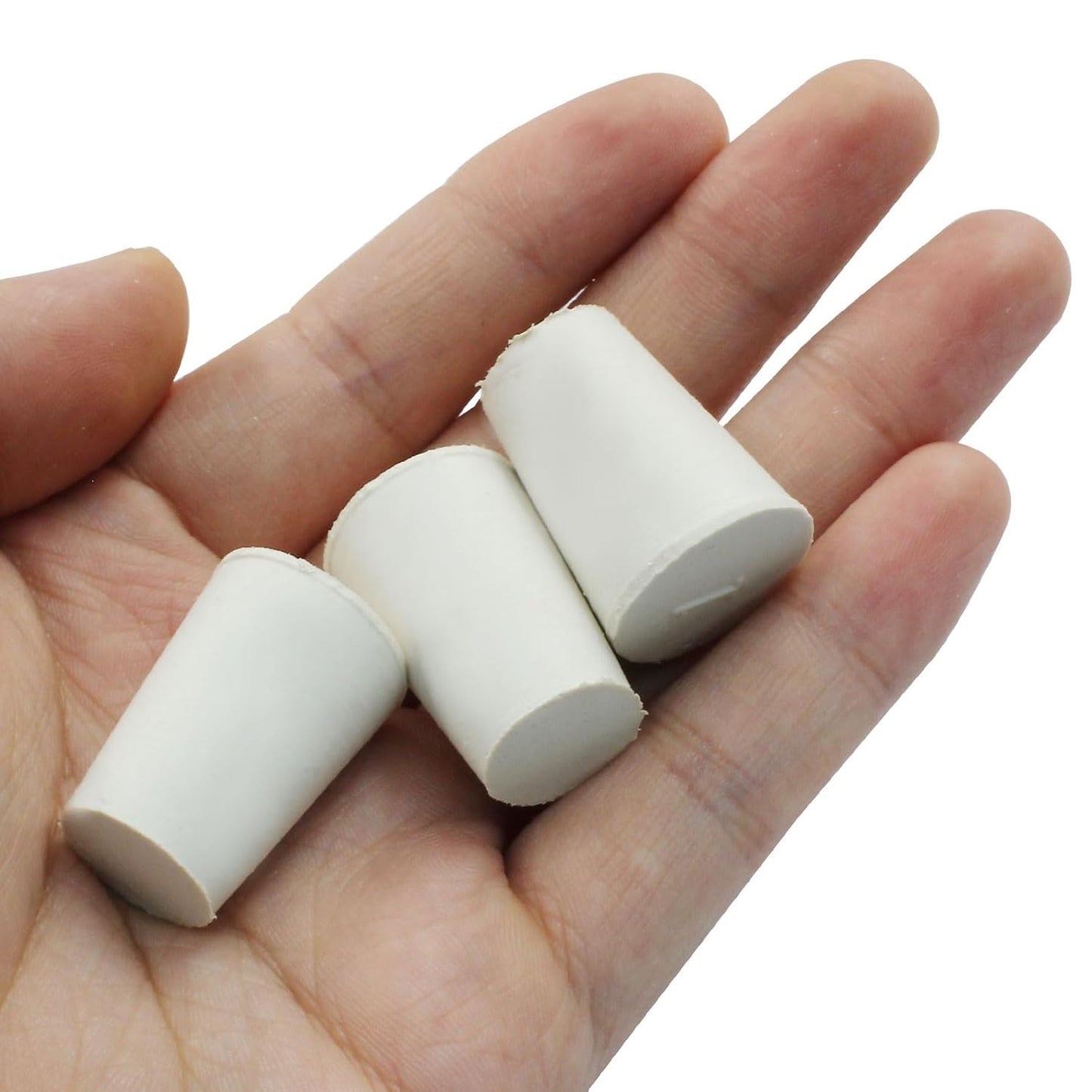 10 Pcs White Solid Rubber Stoppers 1# Tapered Lab Bungs Solid Rubber Stoppers Tapered Lab Seal Rubber Stoppers