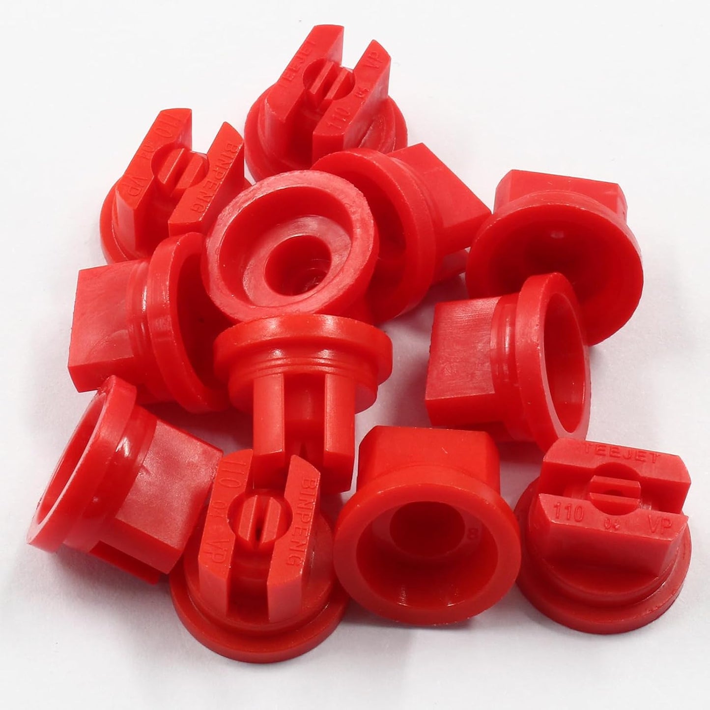12Pcs Flat Fan Spray Tip 110 Degree Plastic Spray Nozzle Tip Fan Shaped Atomizing Nozzle Agriculture Greenhouse Sprayer Equipment