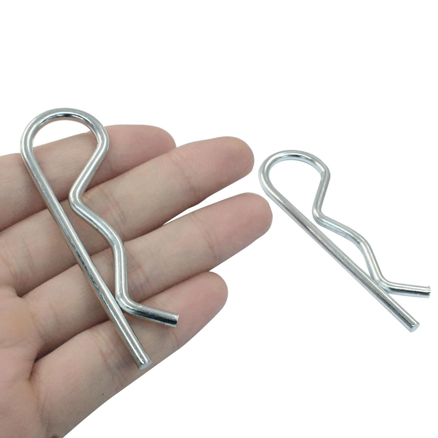 20 Pcs Cotter Pins Zinc Plated Cotter Clip R Clips Hairpin Cotter Pin Trailer Clamps Spring Fasteners Hitch Pin for Trailer Locking - M3.5 × 75mm