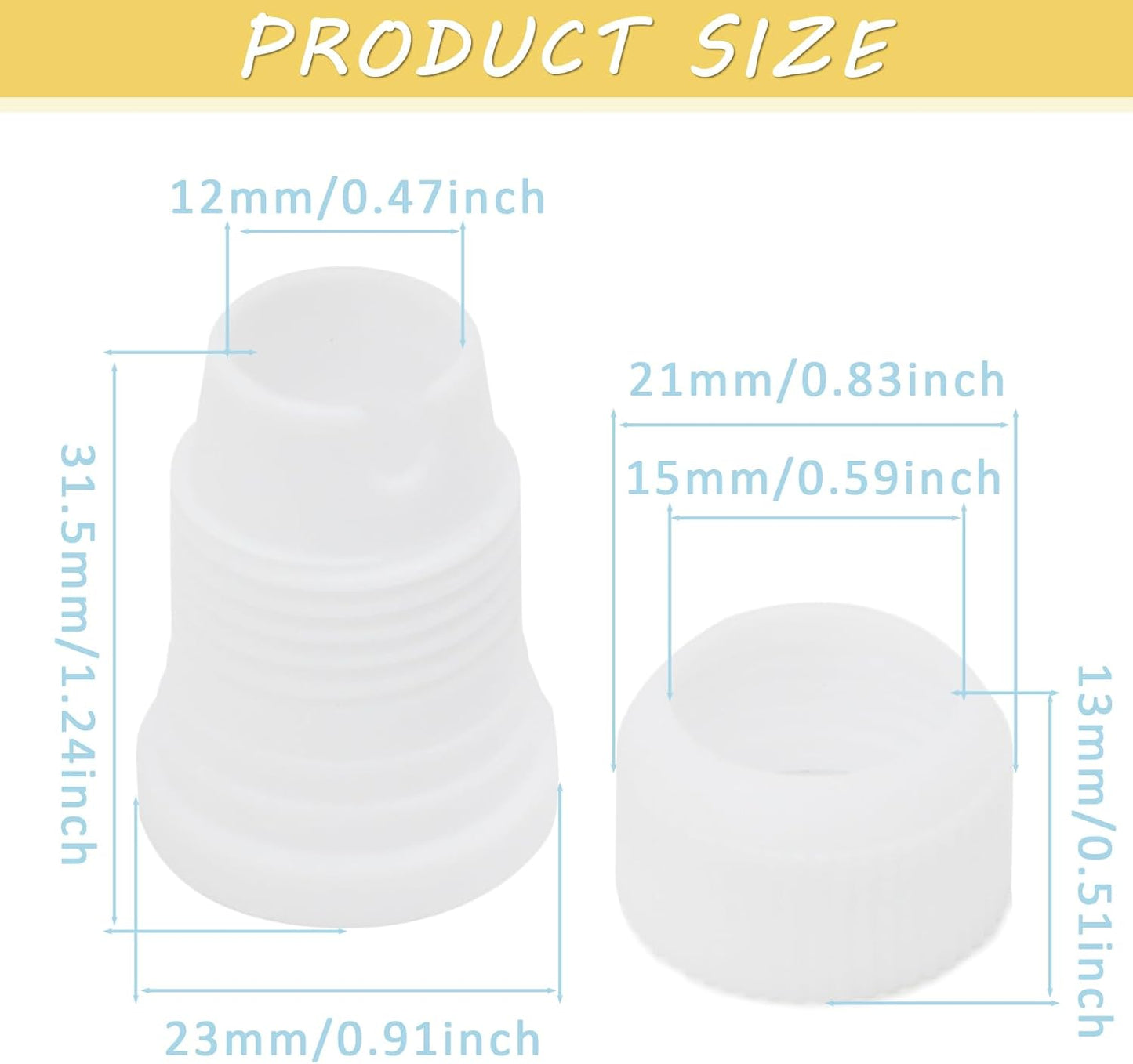 12 Pcs Piping Bag Couplers Plastic Standard Couplers Cake Decorating Coupler Small Pipe Tip Coupler for Frosting Icing Nozzles Cake Baking Tools Accessories
